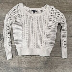 American Eagle Outfitters Cream Knit Sweater
